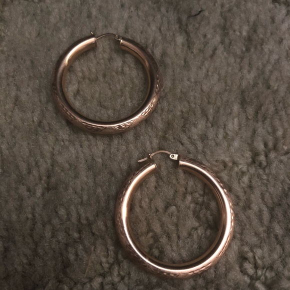 Rose Gold Hoops